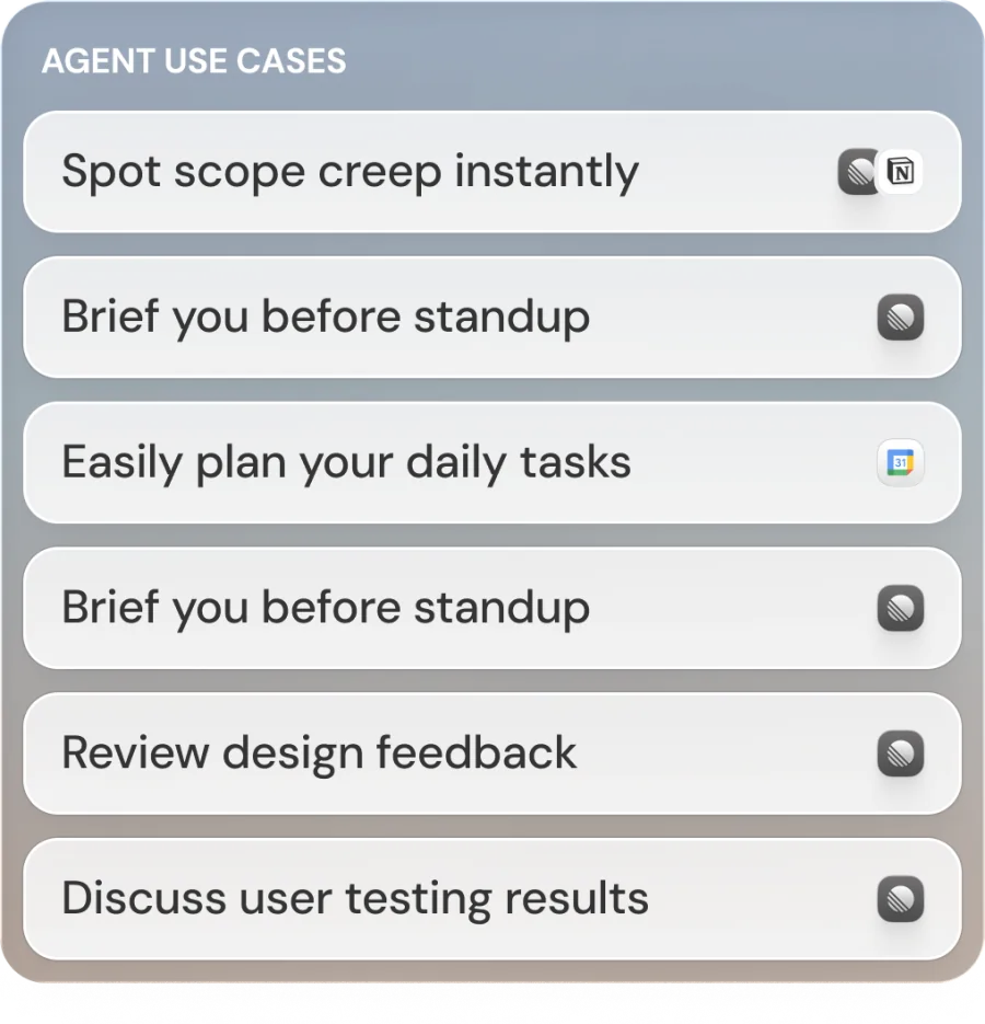 A list of tasks that can be assigned to the Dimension agent